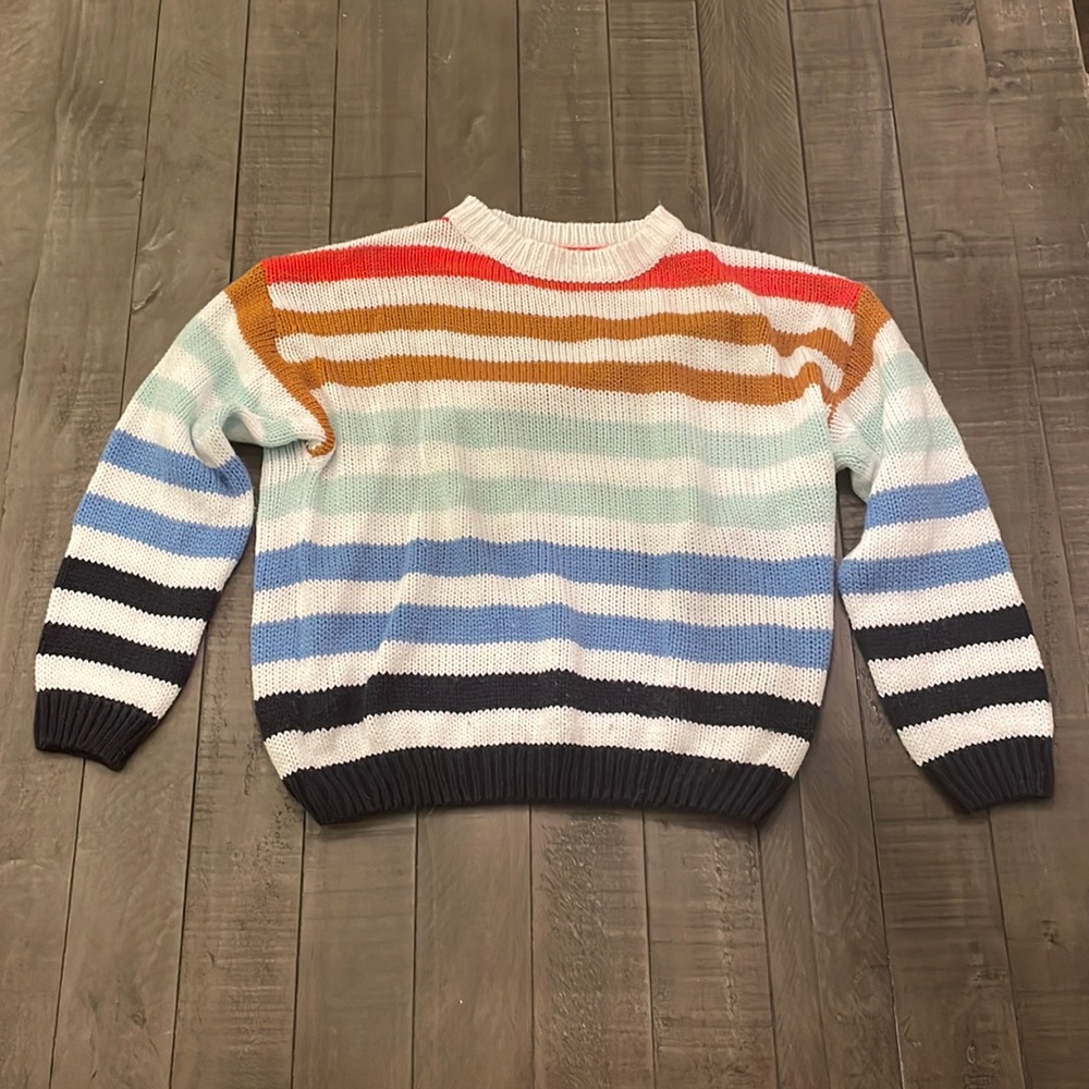 Womens colorful striped sweater
